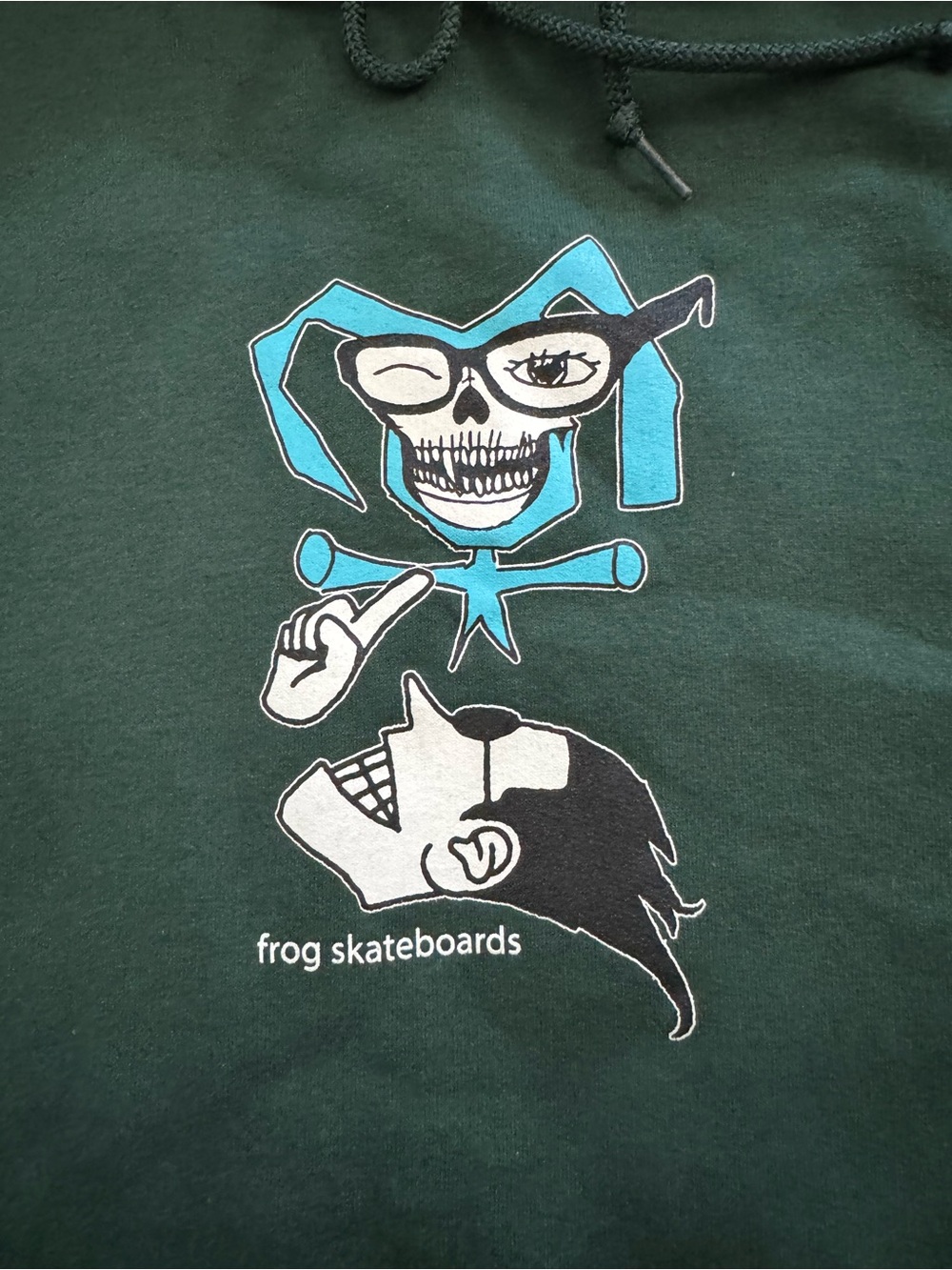 Frog Skateboards Dark Green Graphic Hoodie